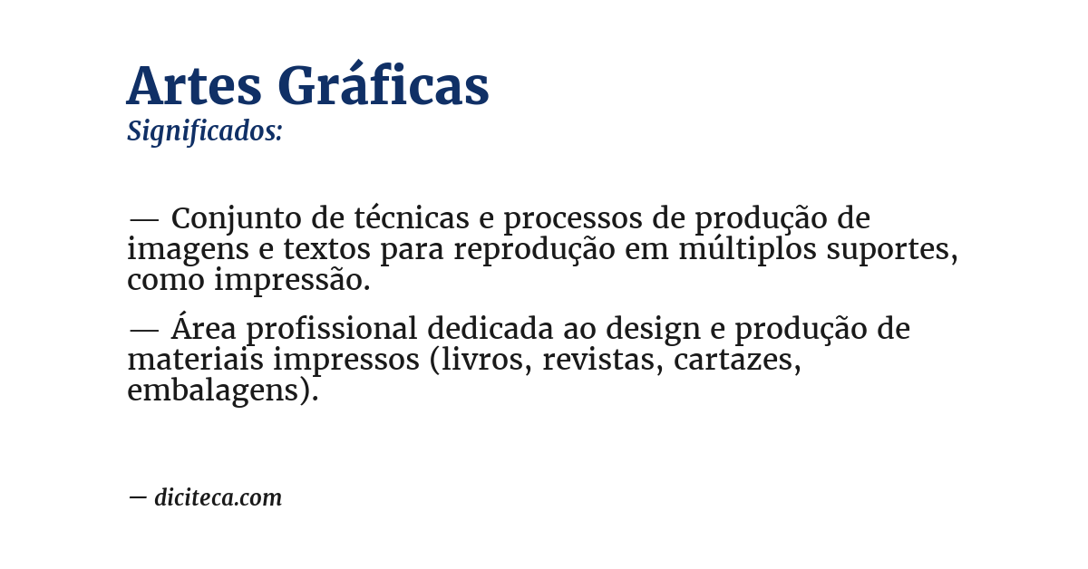 Significado de artes gráficas