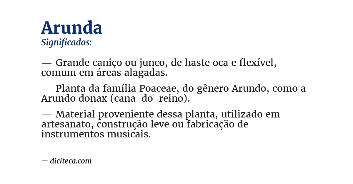 Significado de arunda