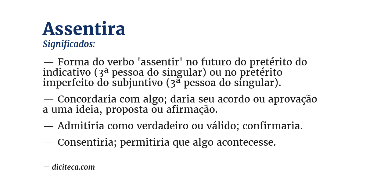 Significado de assentira