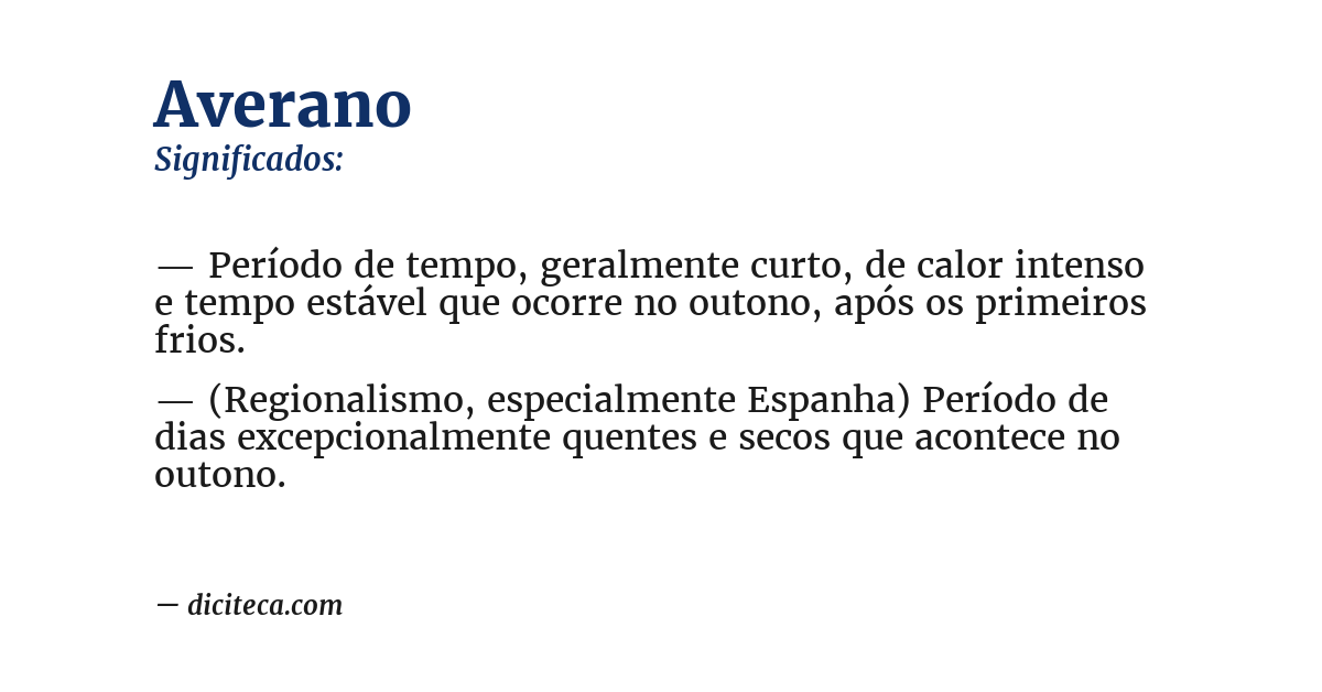 Significado de averano