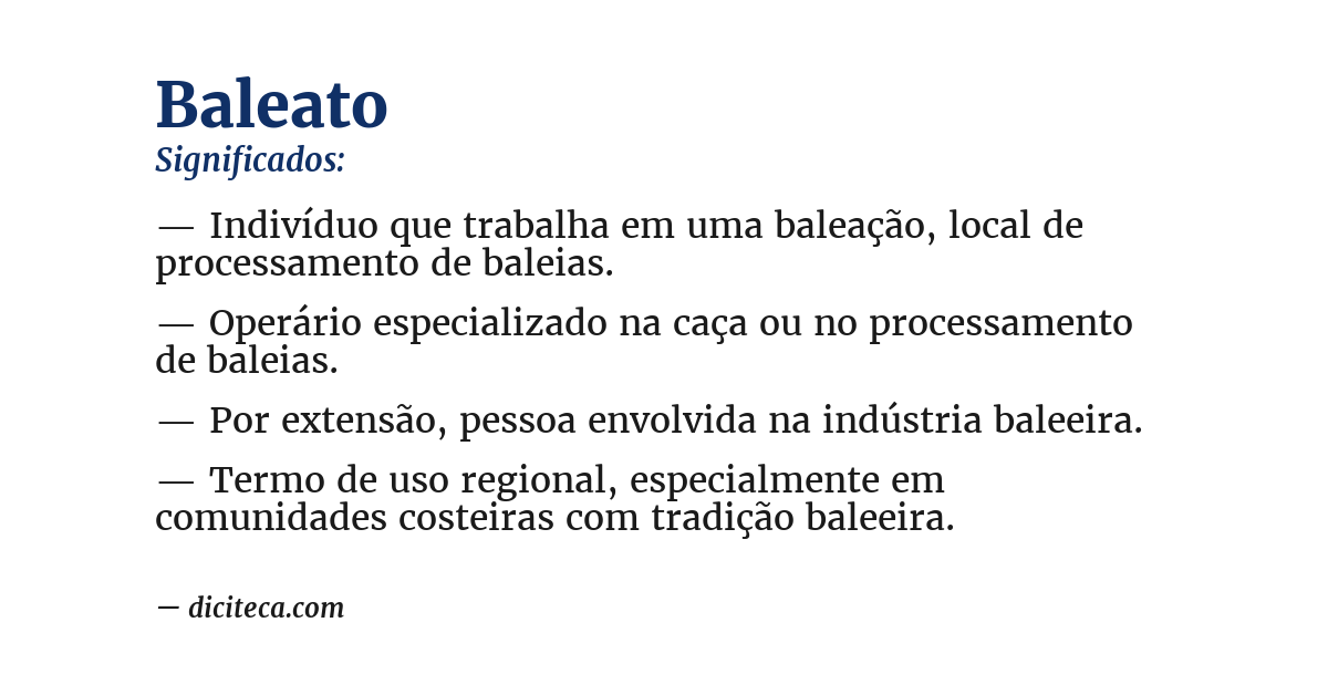 Significado de baleato