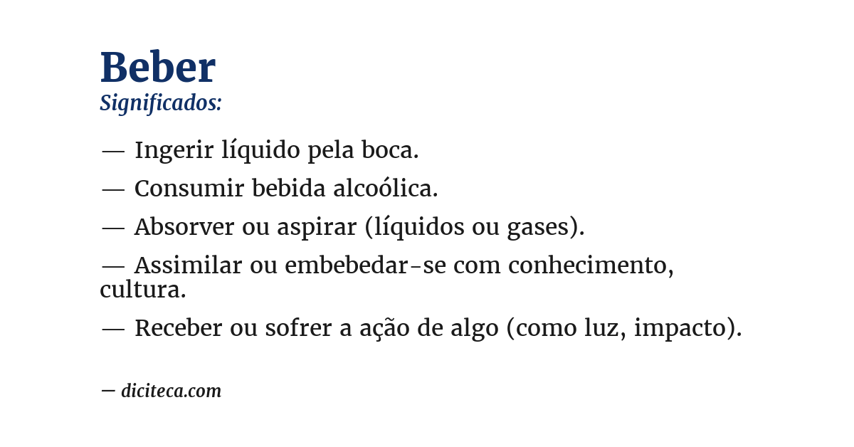 Significado de beber
