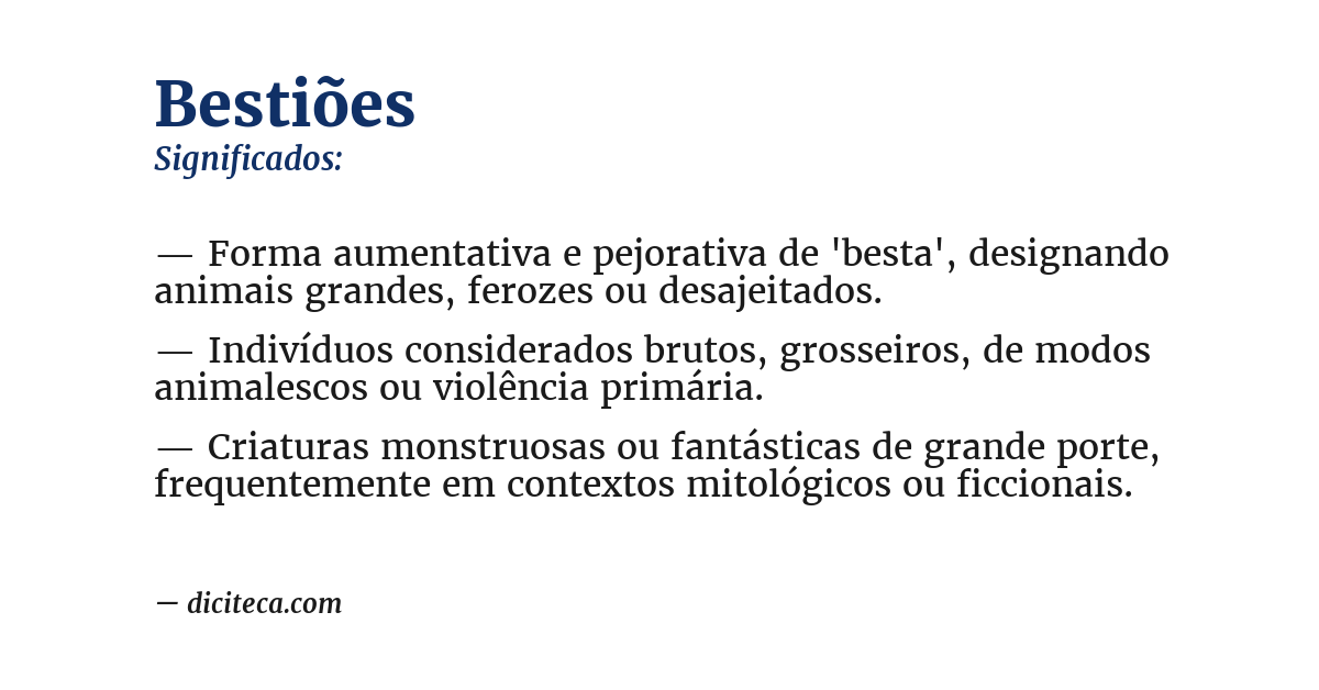 Significado de bestiões