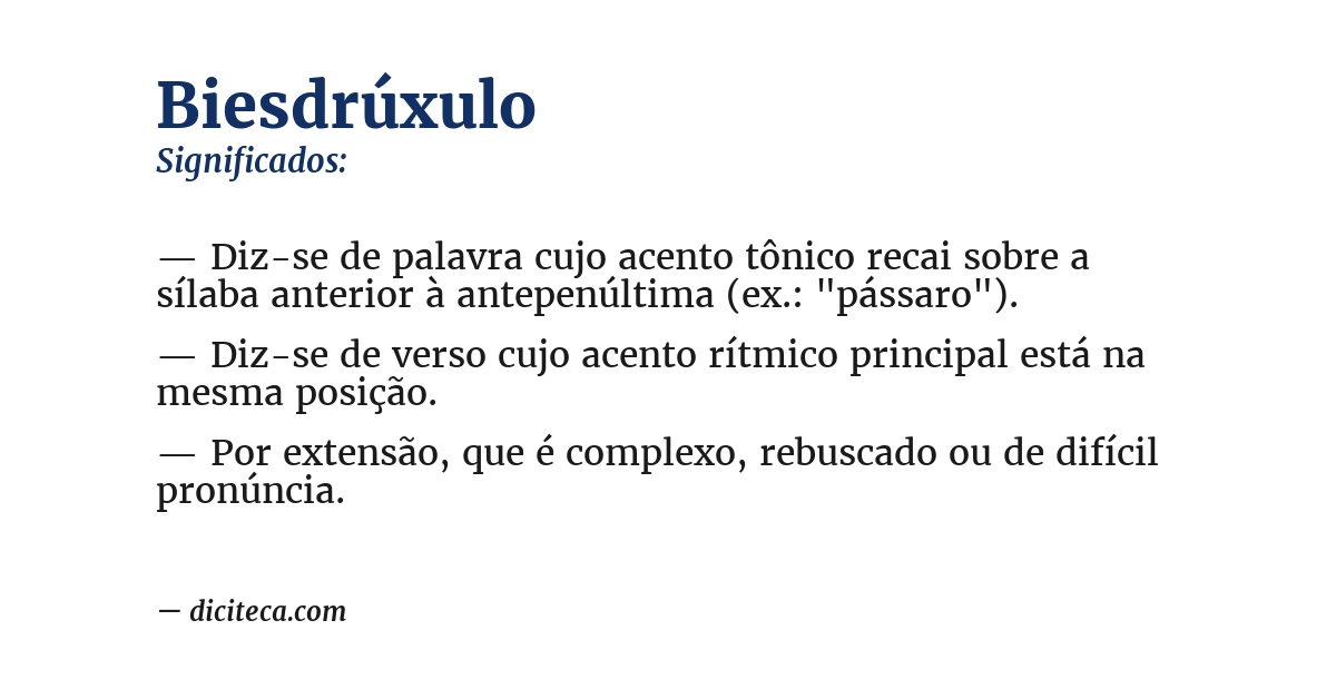 Significado de biesdrúxulo