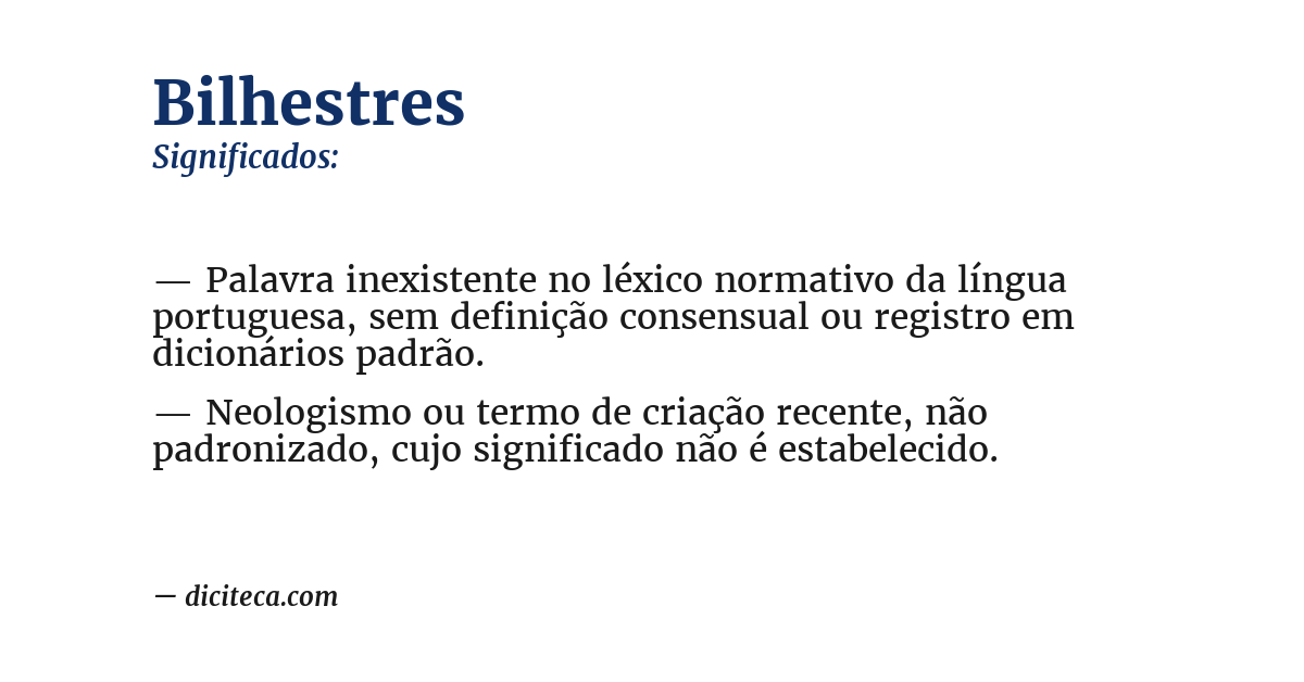 Significado de bilhestres