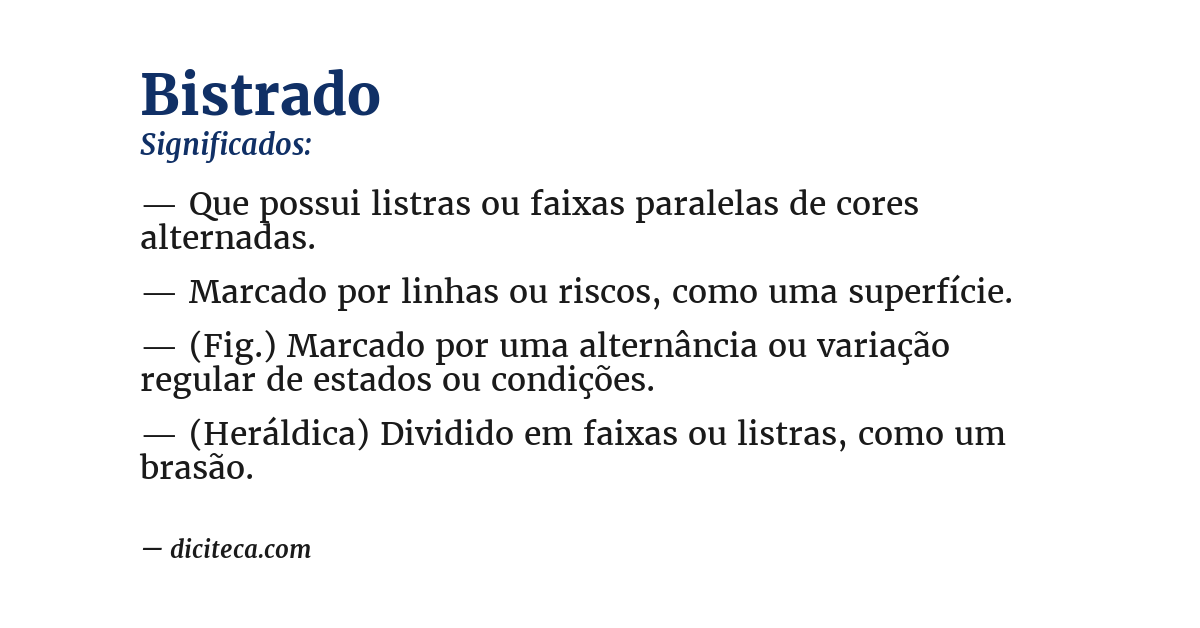 Significado de bistrado