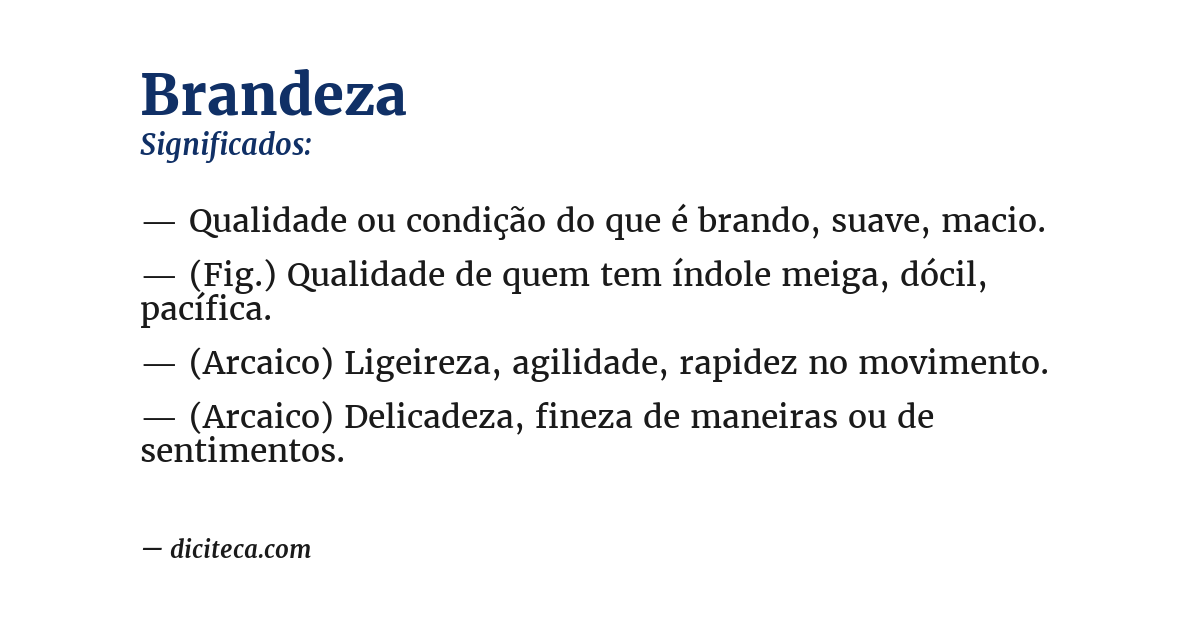 Significado de brandeza