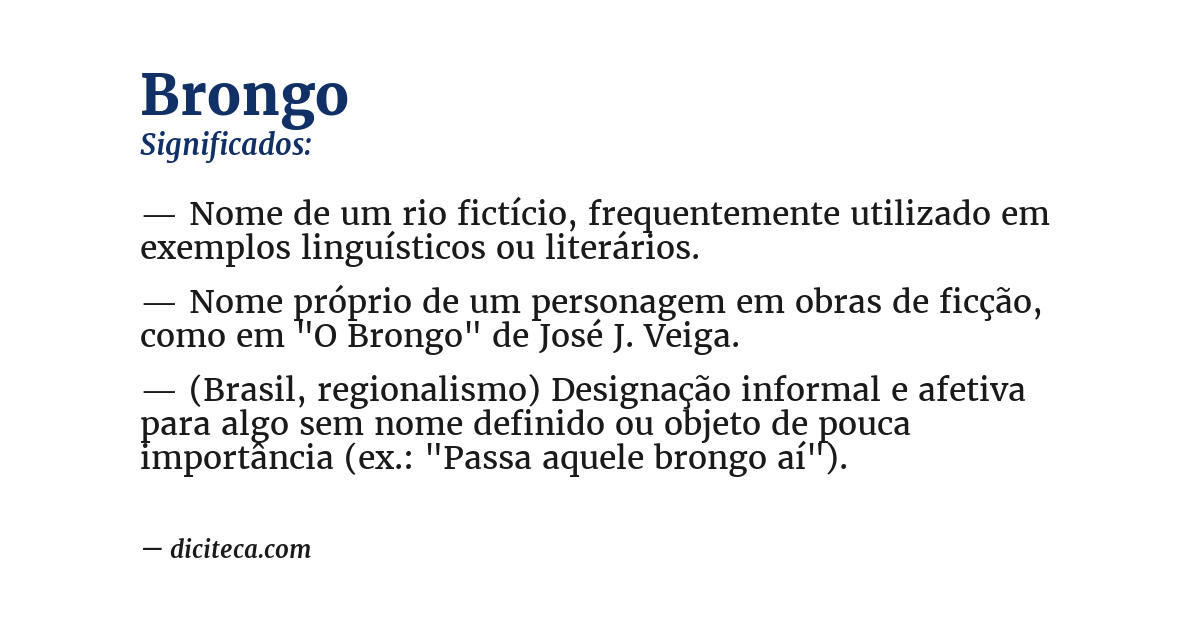 Significado de brongo