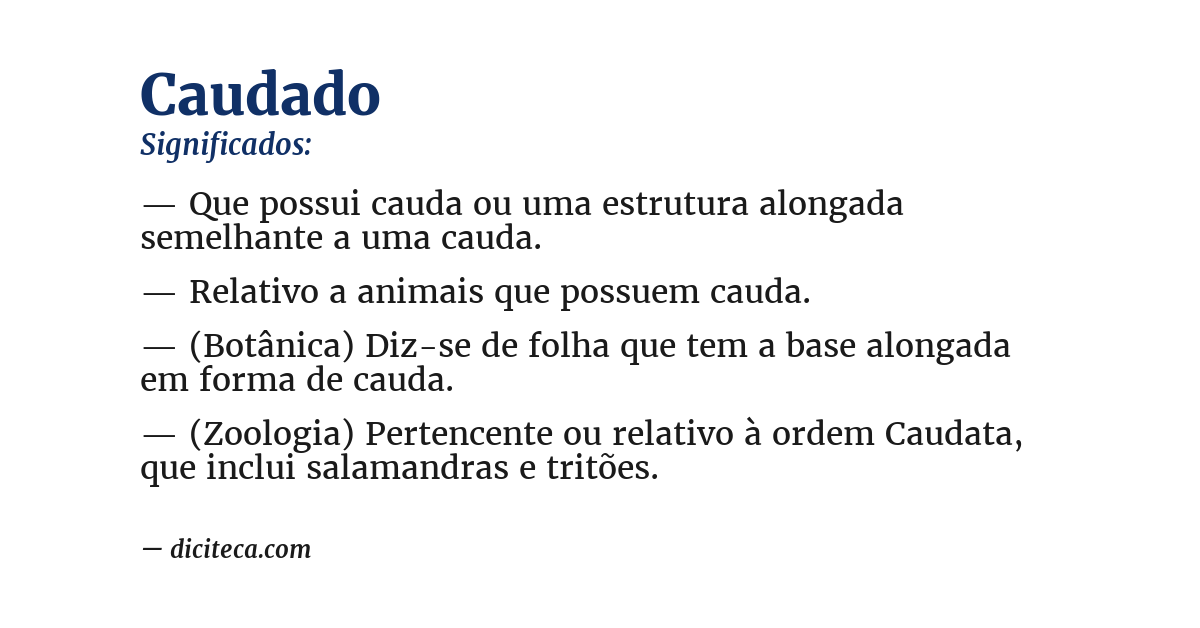 Significado de caudado