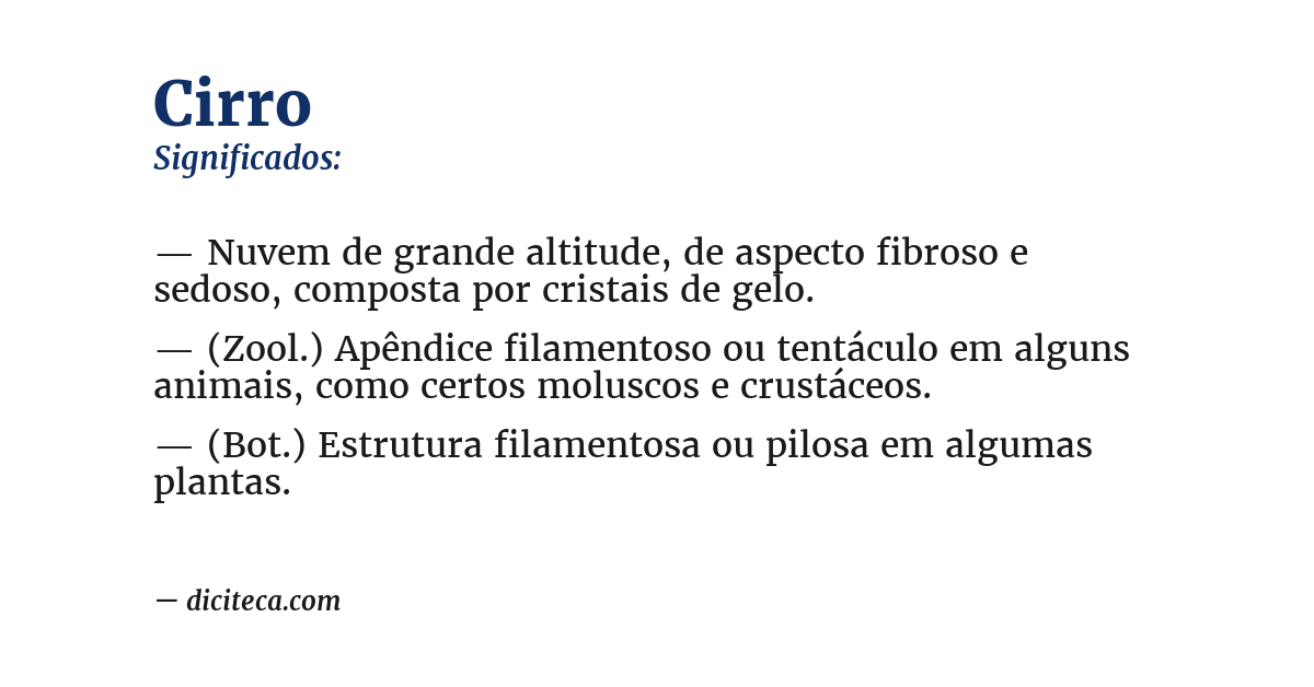 Significado de cirro