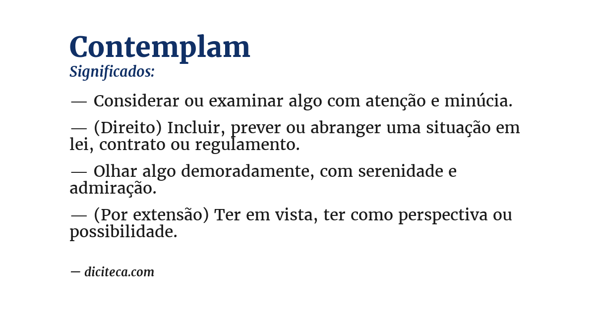 Significado de contemplam