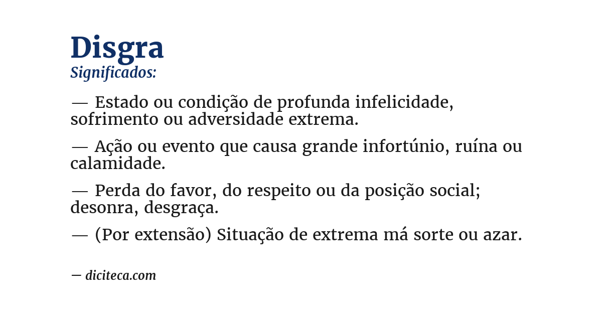 Significado de disgra