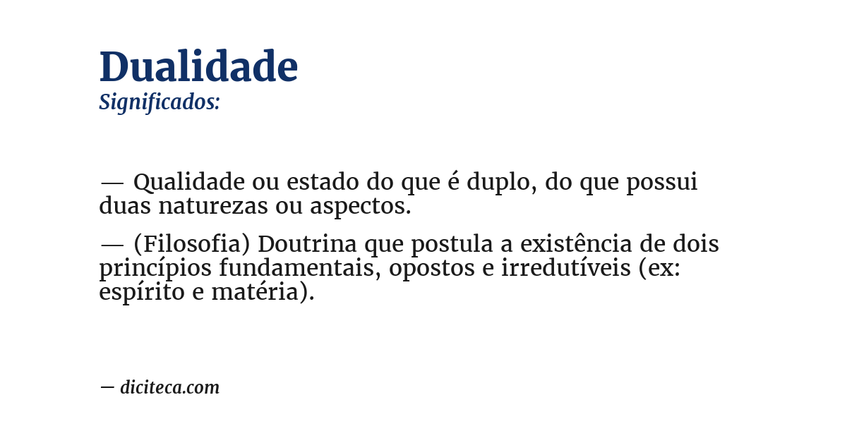 Significado de dualidade