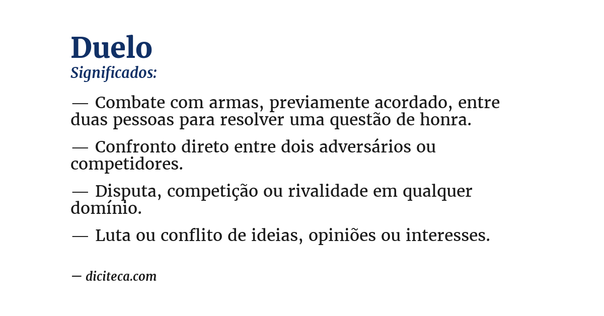 Significado de duelo