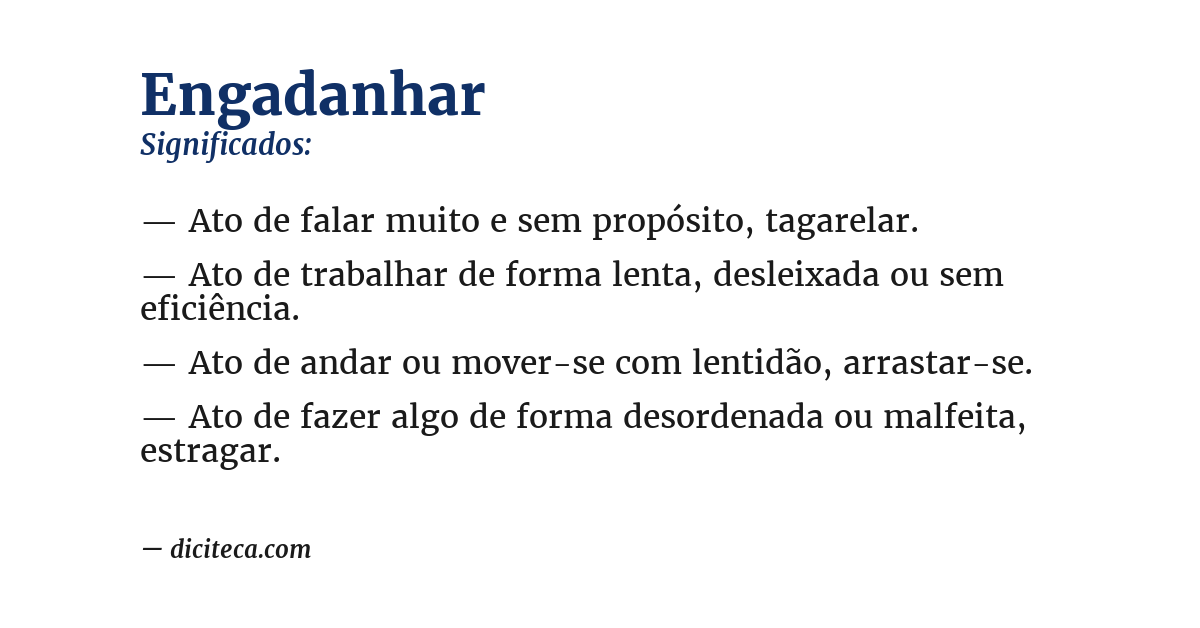 Significado de engadanhar