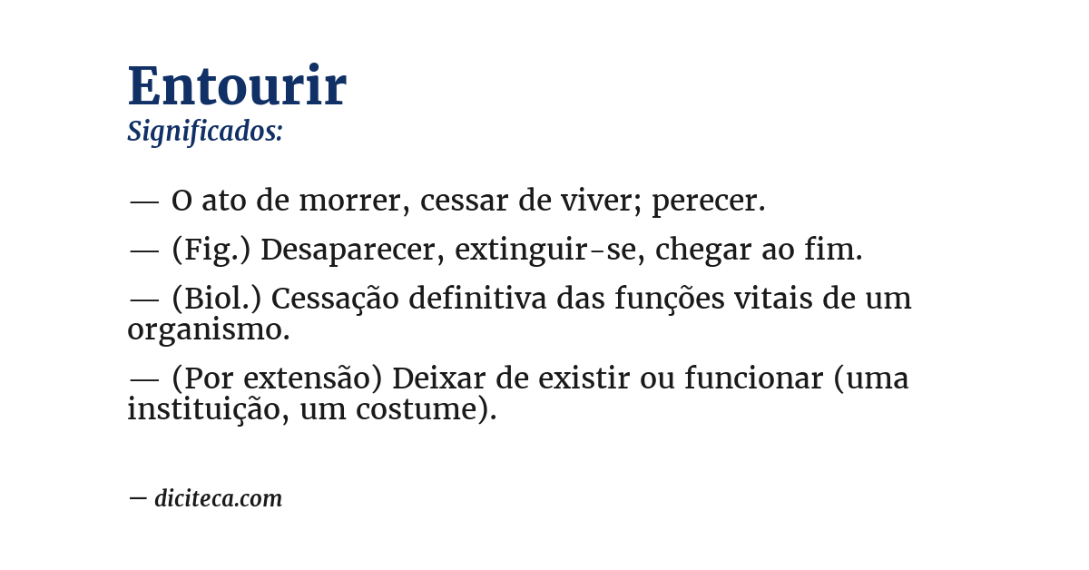 Significado de entourir