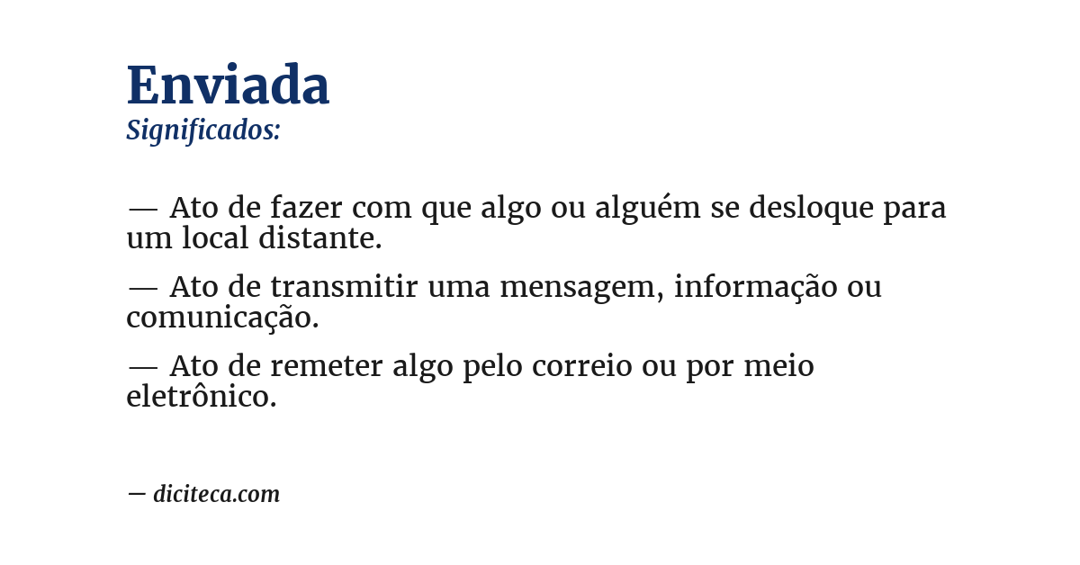 Significado de enviada