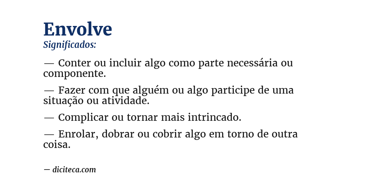 Significado de envolve