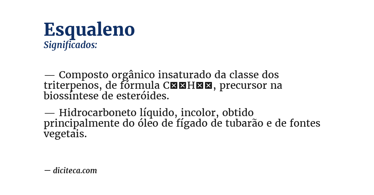 Significado de esqualeno