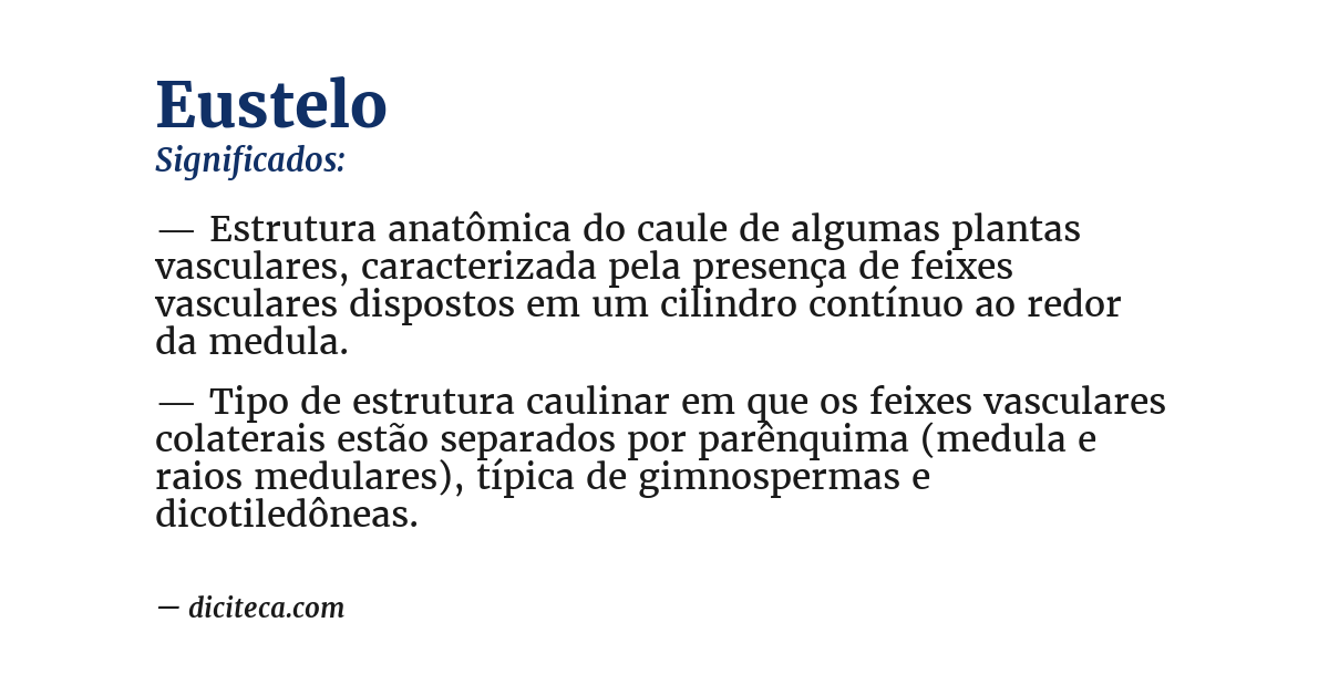 Significado de eustelo