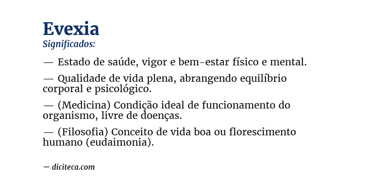 Significado de evexia