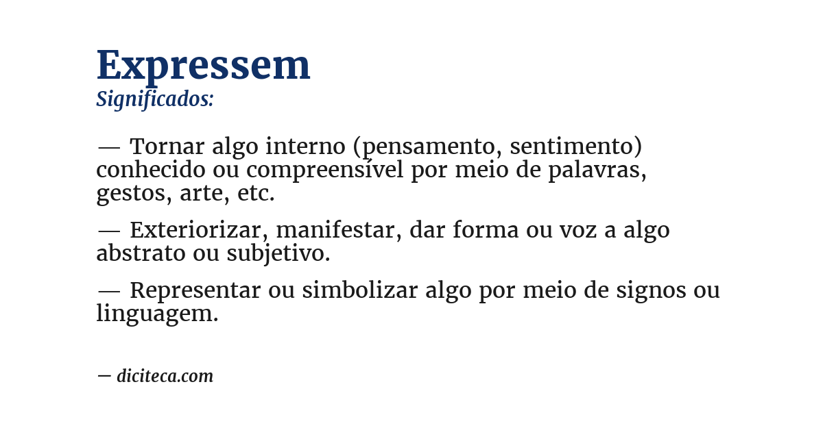 Significado de expressem