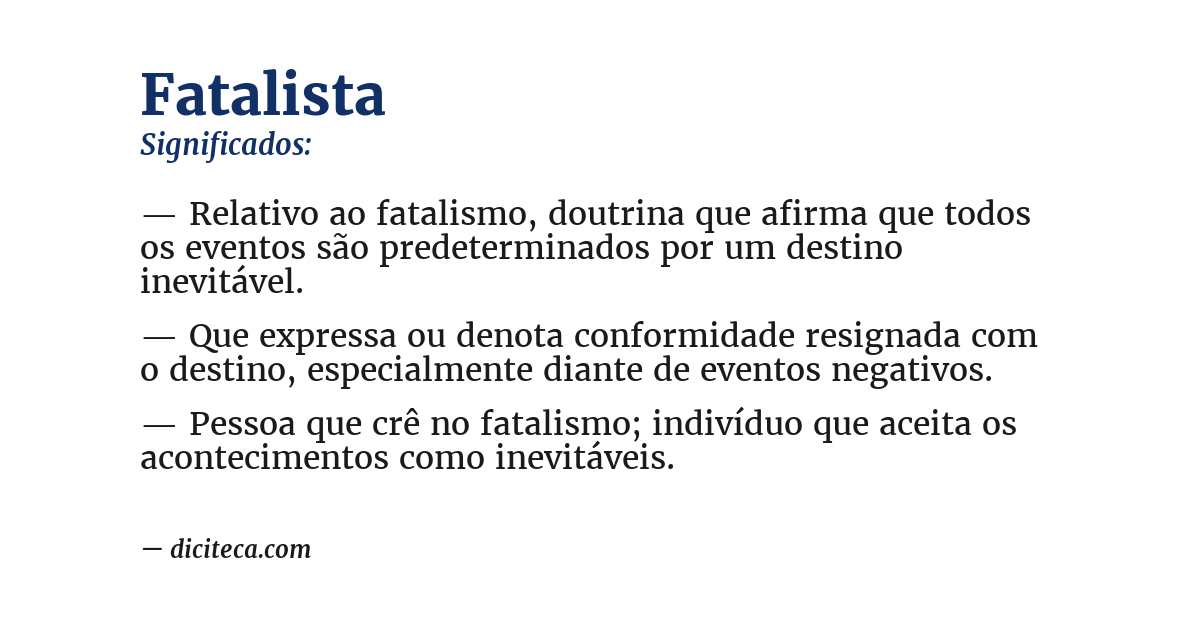 Significado de fatalista