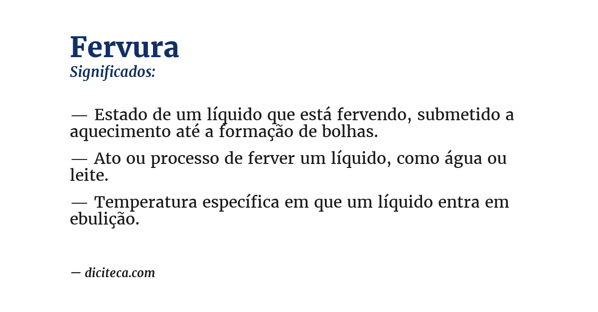 Significado de fervura