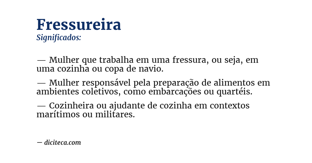 Significado de fressureira