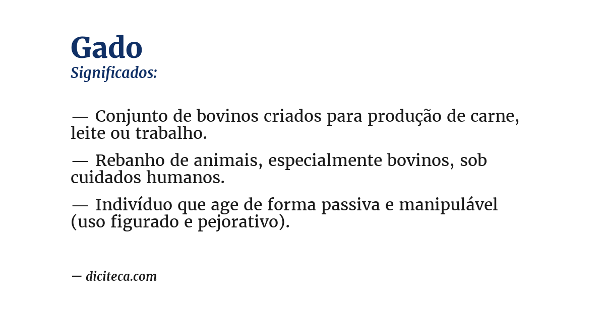 Significado de gado