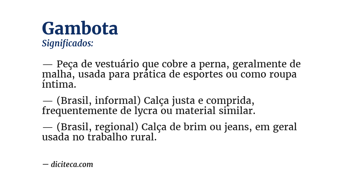 Significado de gambota