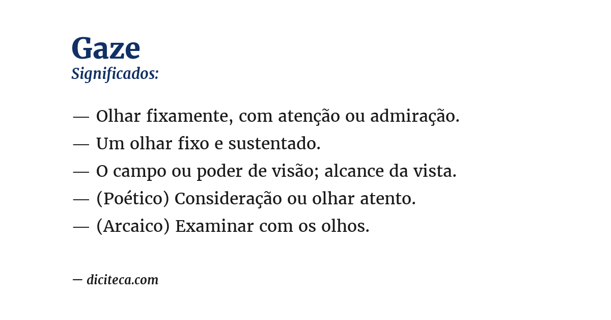 Significado de gaze