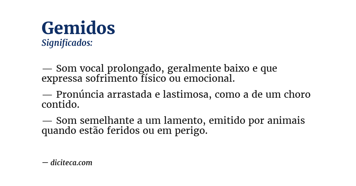 Significado de gemidos