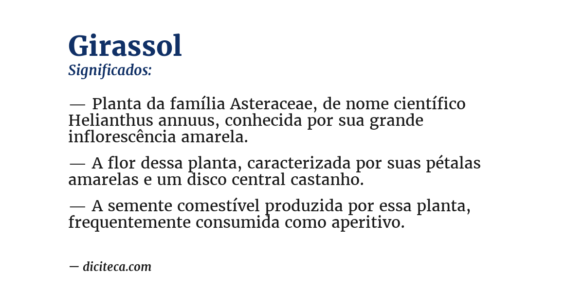 Significado de girassol