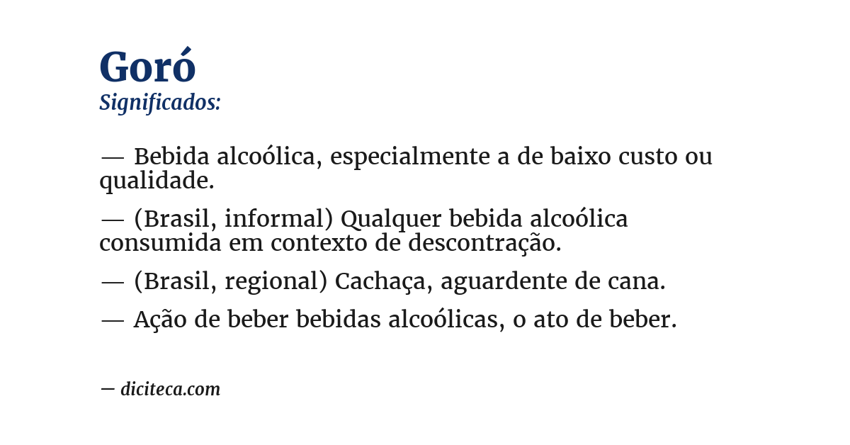 Significado de goró