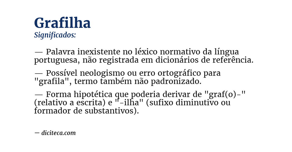 Significado de grafilha
