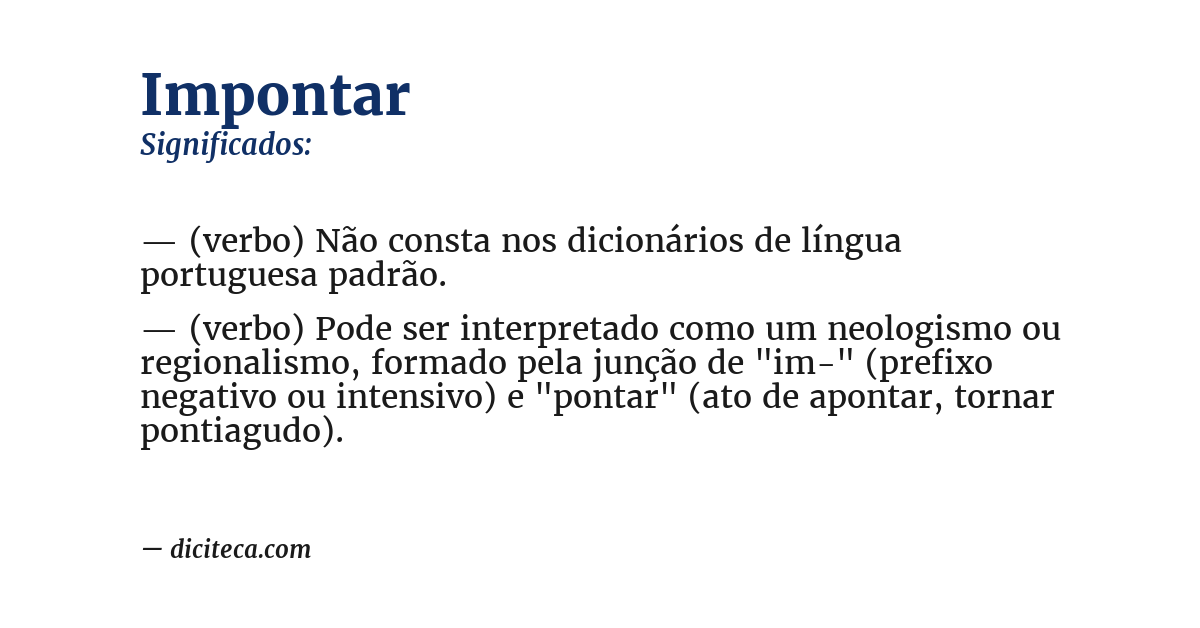 Significado de impontar