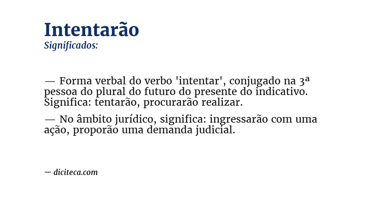 Significado de intentarão