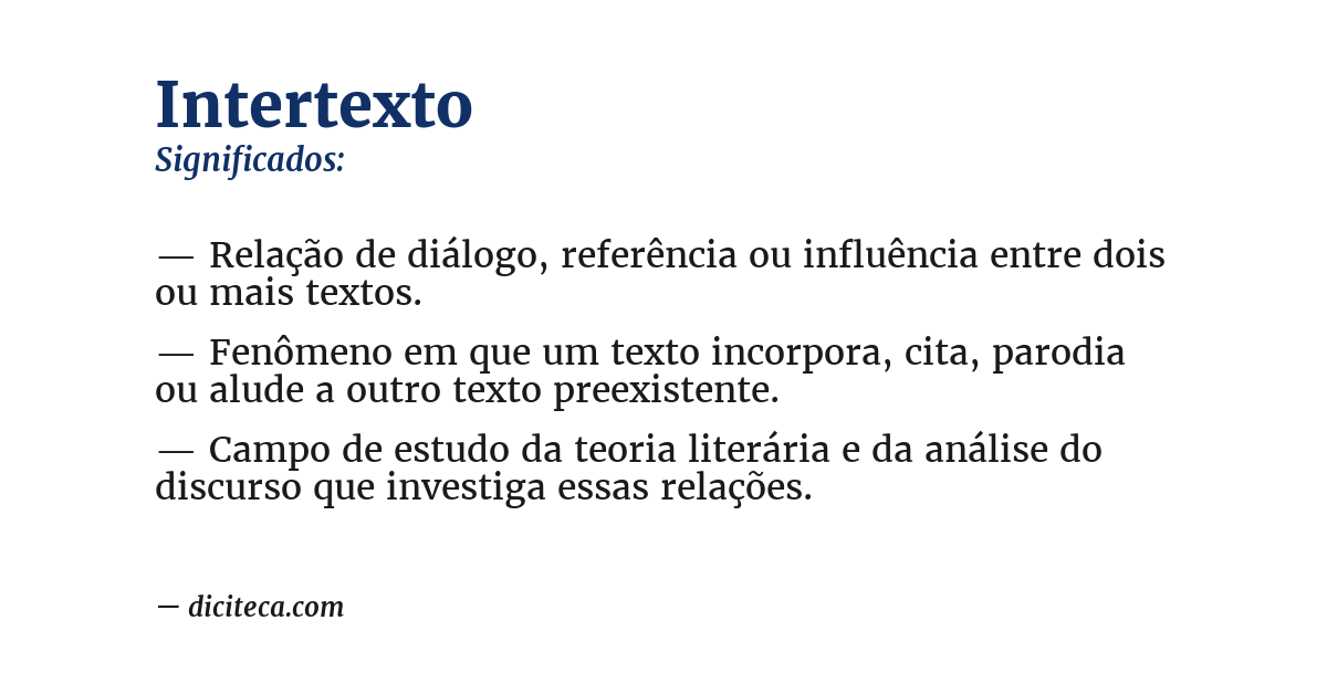 Significado de intertexto