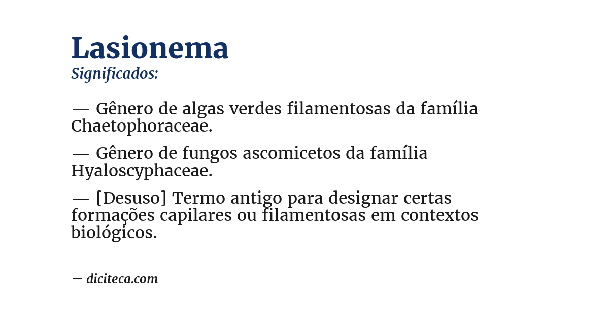 Significado de lasionema