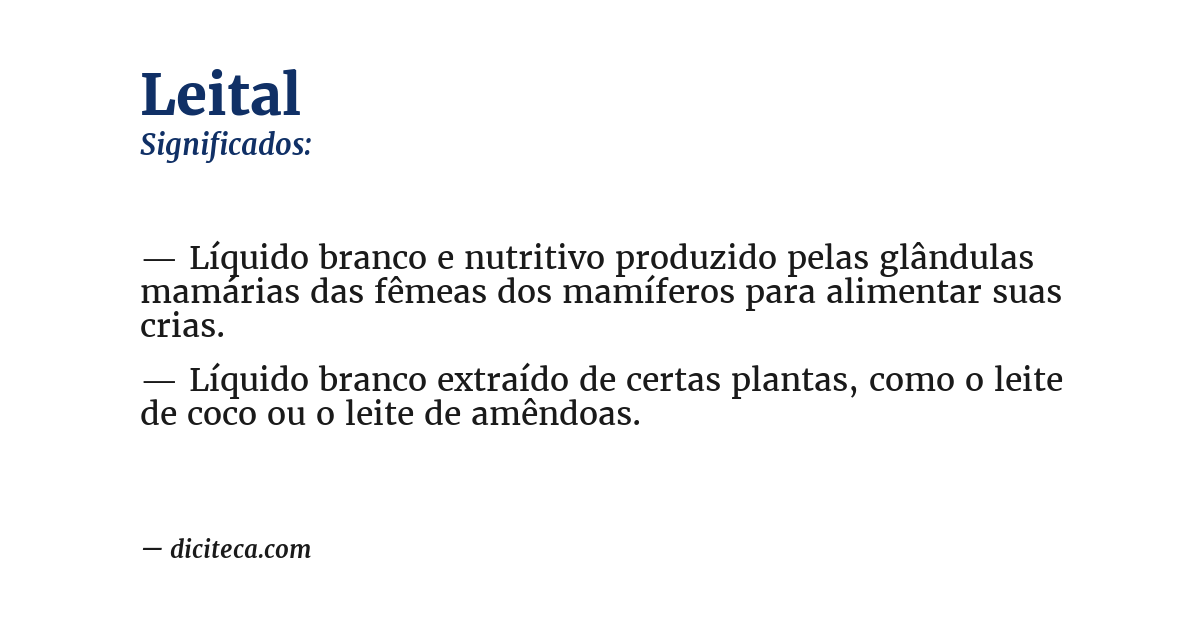 Significado de leital