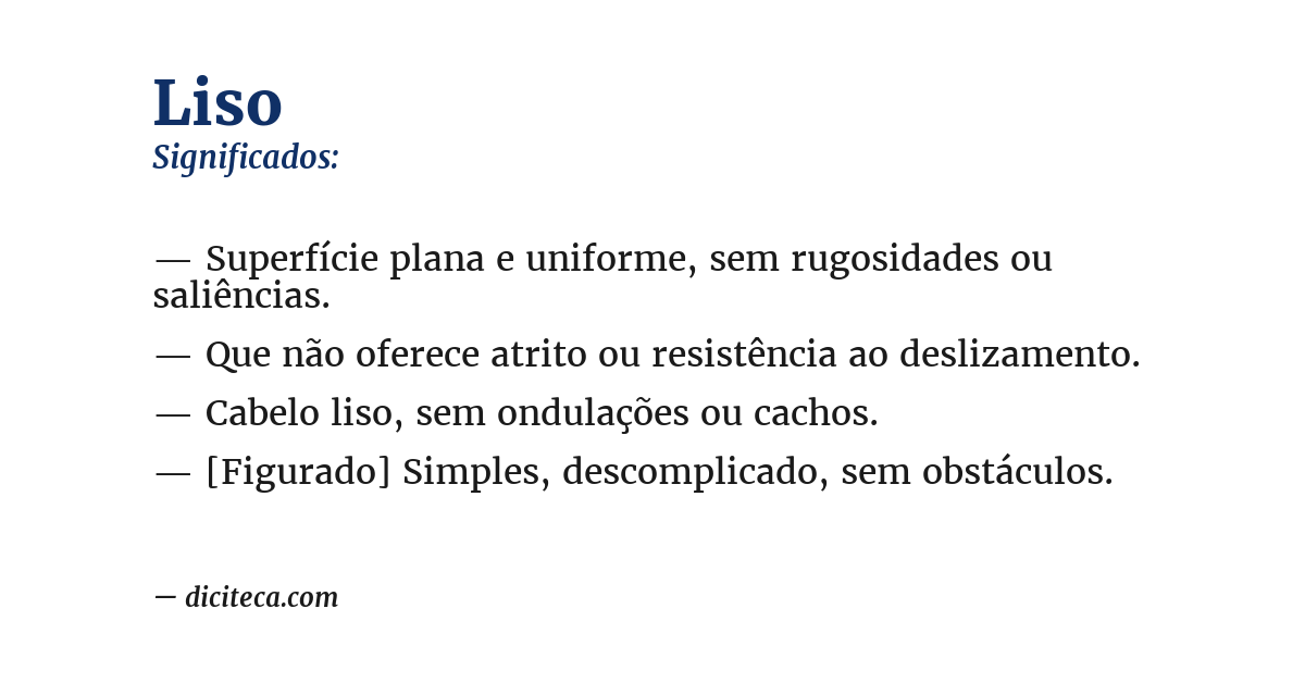 Significado de liso