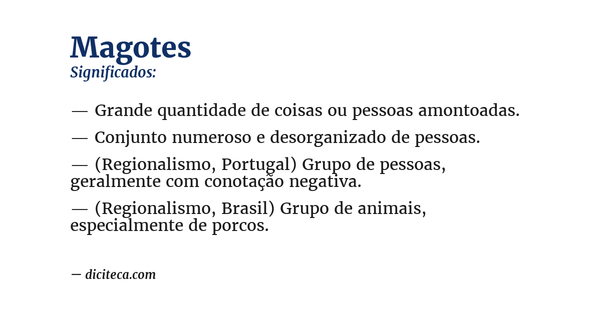 Significado de magotes