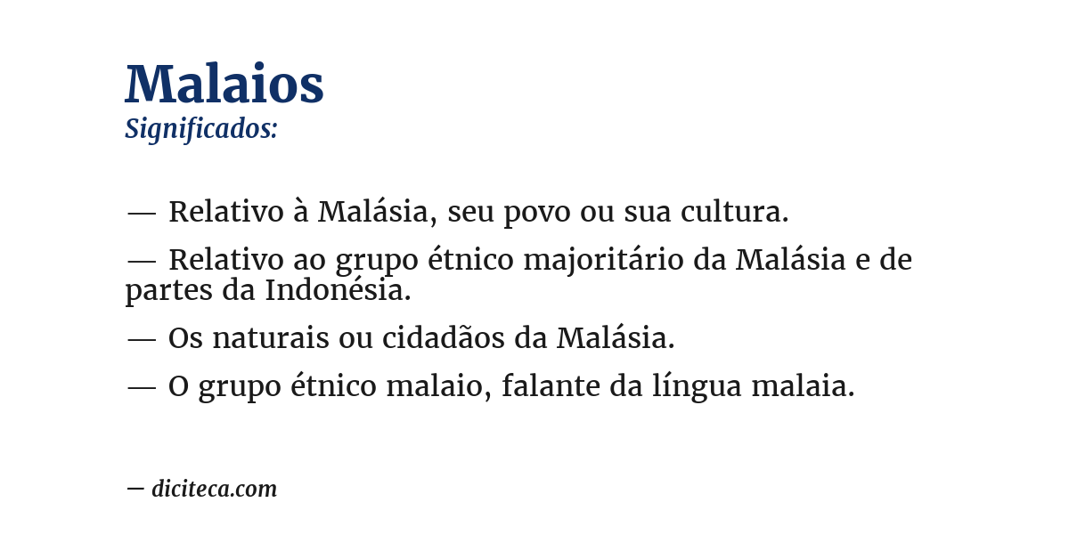 Significado de malaios