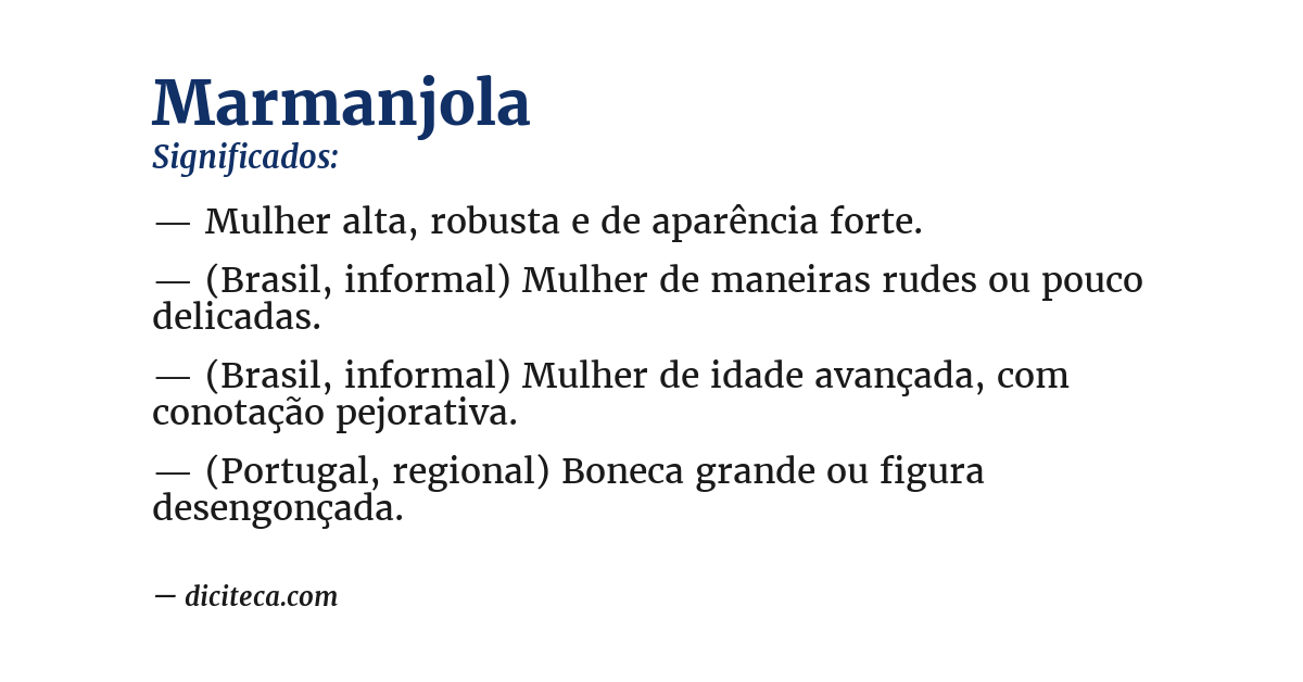 Significado de marmanjola