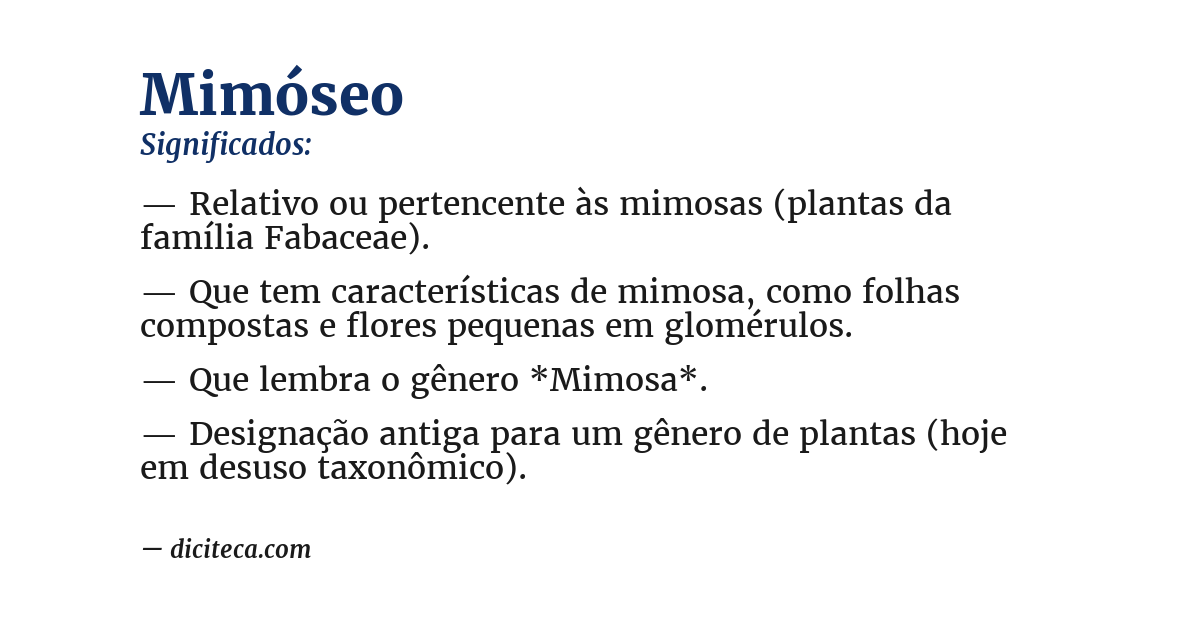 Significado de mimóseo