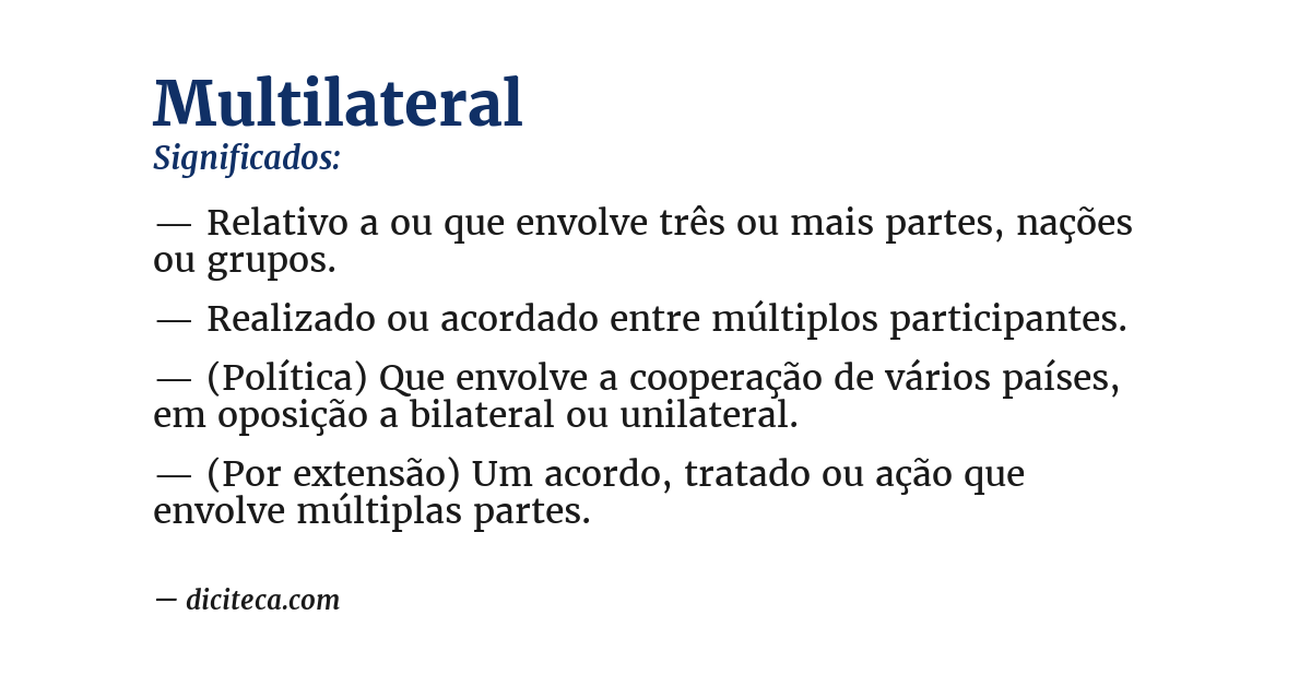 Significado de multilateral