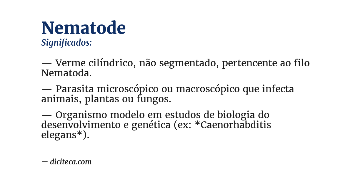 Significado de nematode