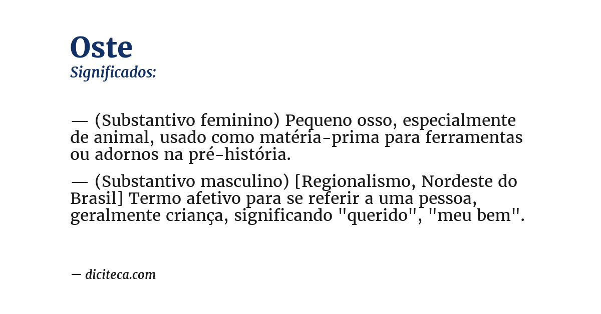 Significado de oste