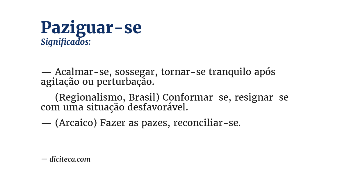 Significado de paziguar-se
